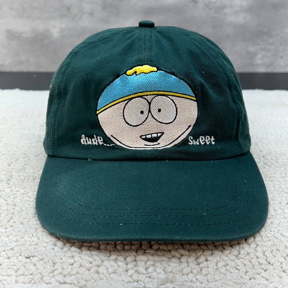 90s Vintage South Park Cartman Strap Back Hat OSFA Dude Sweet Embroidered Cap
